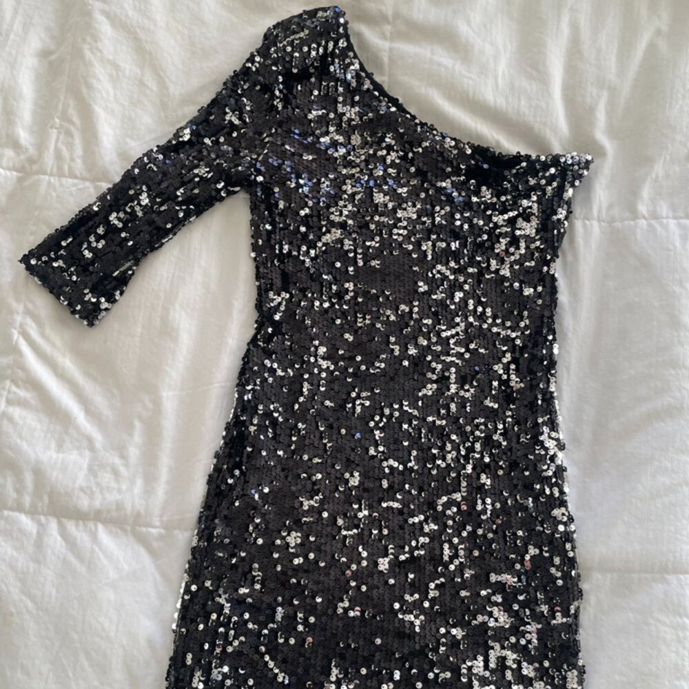 BLAQUE LABEL Black Sequence Mini Dress